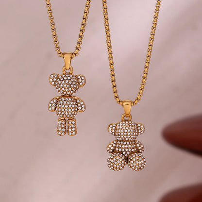 Studded Bear Necklace