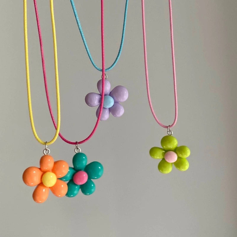 Colorful Flower Necklace