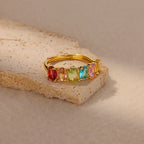 Rainbow Waterdrop Ring