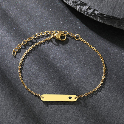 Golden Heart Stick Bracelet