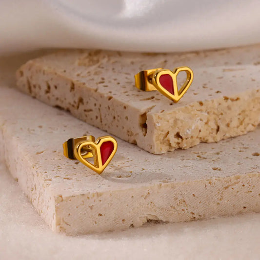 Tiny Heart Earrings