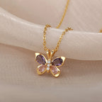 Zircon Butterfly Necklace