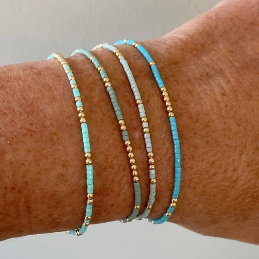 4 PCS Handmade Oceanic Bead Bracelet Set