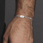 Silver Initial Unisex Bracelet