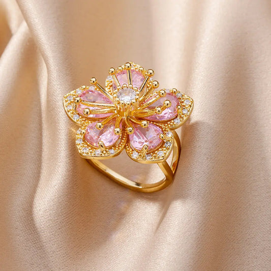 Zircon Floral Ring