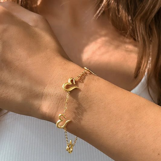 Gold Heart Bracelet