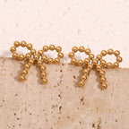 Beaded Bowknot Earrings