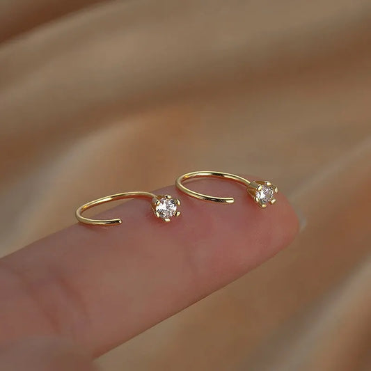 Round Hoop Earrings