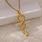 Snake Cross Necklace