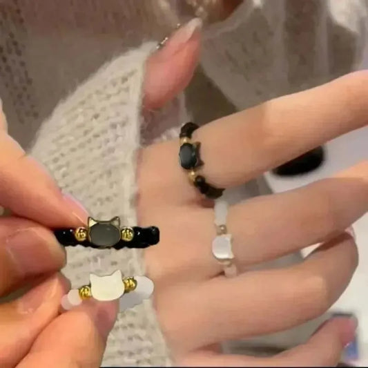 Moonstone Cat Ring