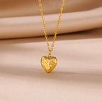 Wrinkled Heart Necklace