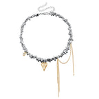 Irregular Beaded Love Necklace