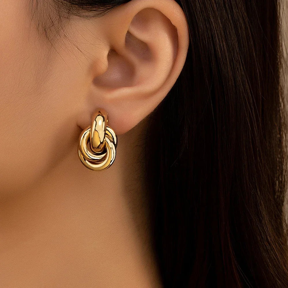 Knot Hoop Earrings