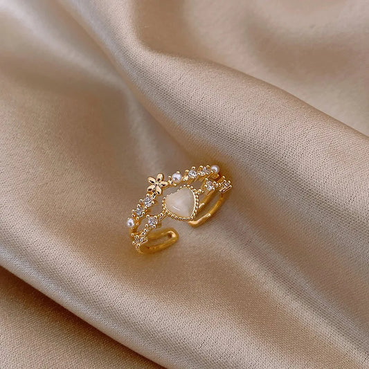 Double Love Crystal Ring