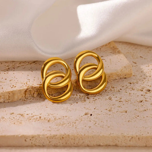 Interlocking Stud Earrings
