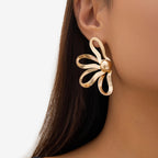 Hollow Flowers Stud Earrings