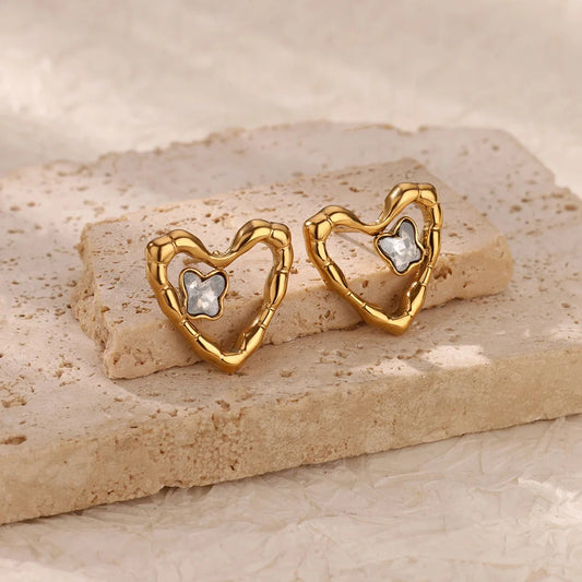 Zircon Heart Earrings