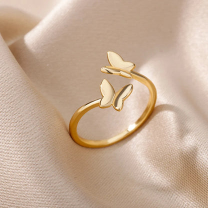 Adjustable Butterfly Ring