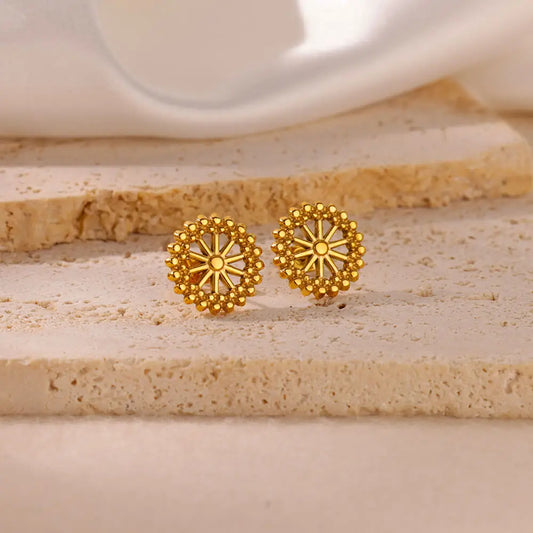 Flower Wheel Earrings