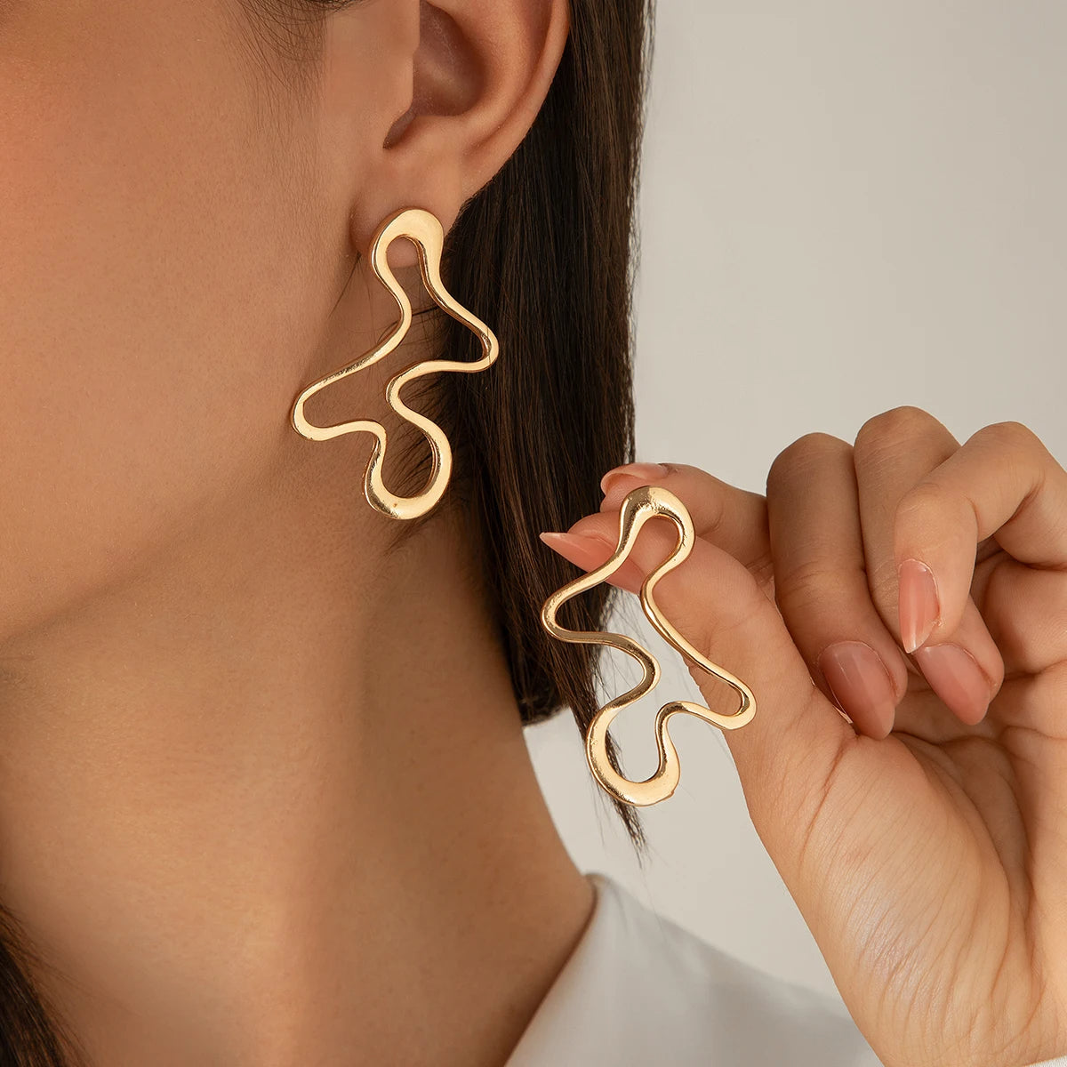 Irregular Hollow Geometric Earrings