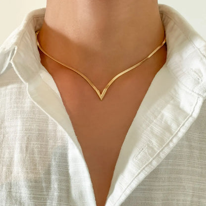 V Shaped Snake Chain Necklace