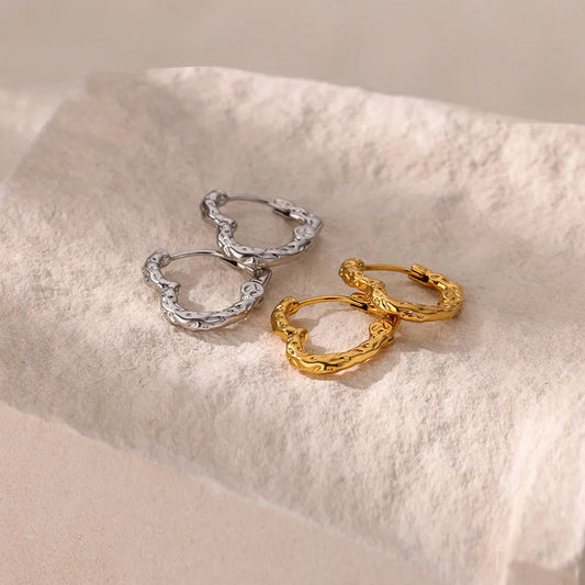 Heart Hoop Earrings