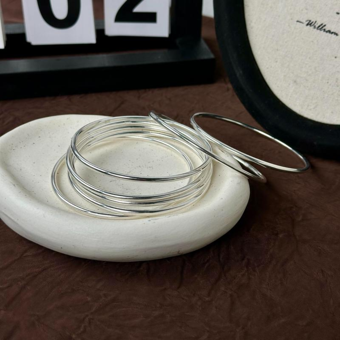 S925 7 PCS Bangle Set