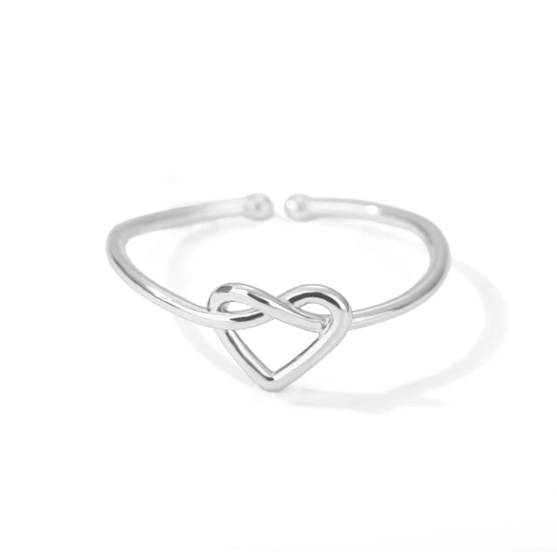 Adjustable Love Heart Ring