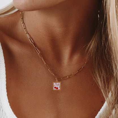Whimsical Fruit Charm Necklace