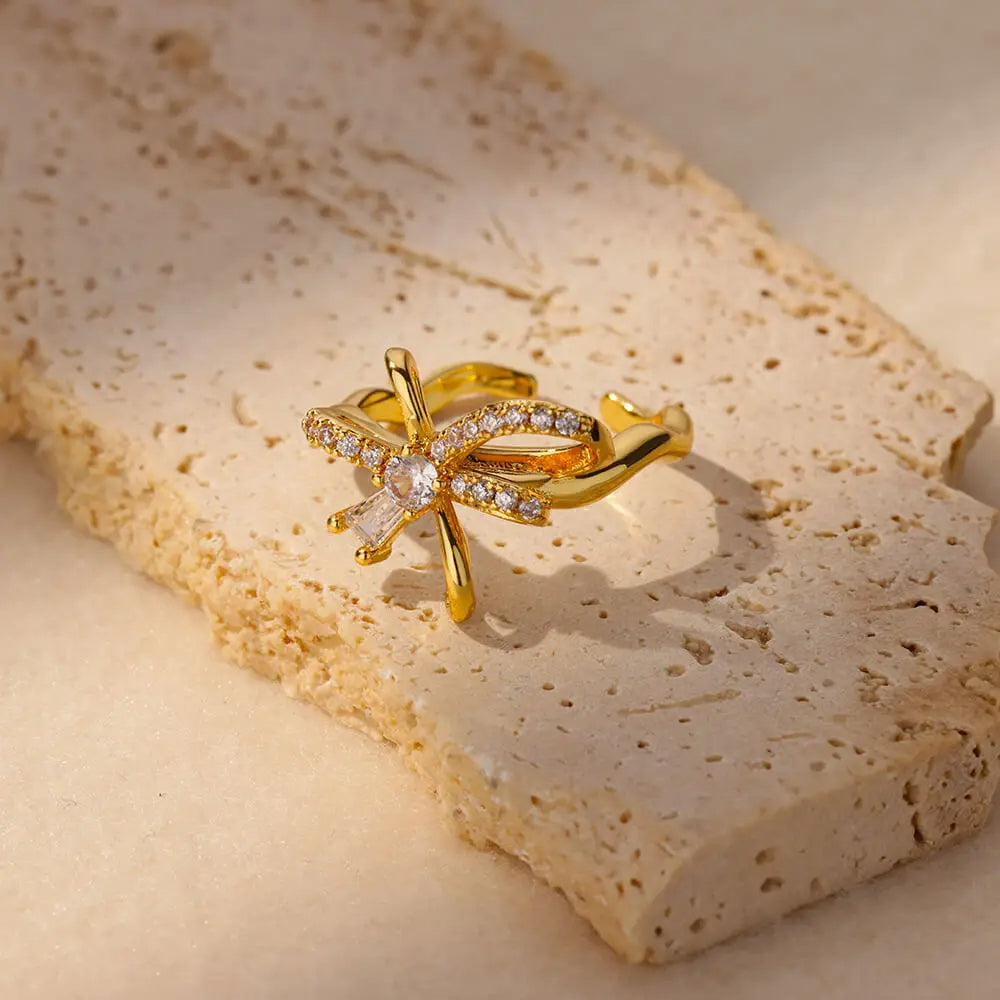 Zircon Bow Ring