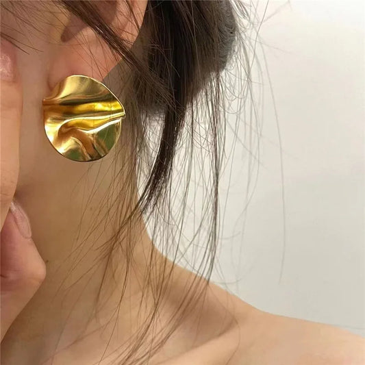 Circular Pleated Earrings