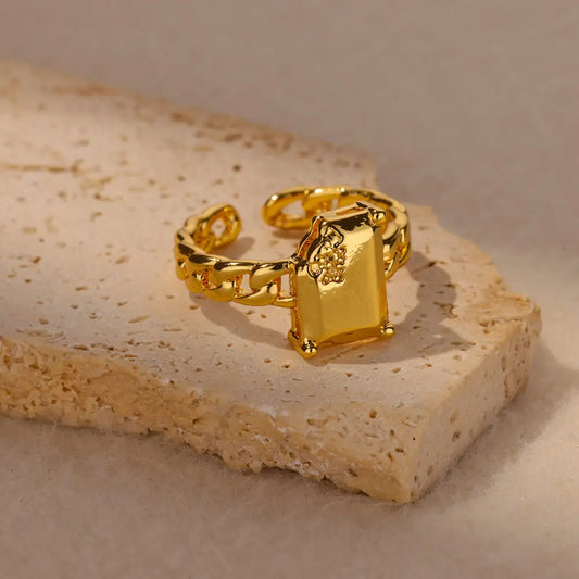 Zircon Square Ring