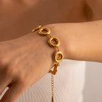 Gold Plated Circle Bracelet