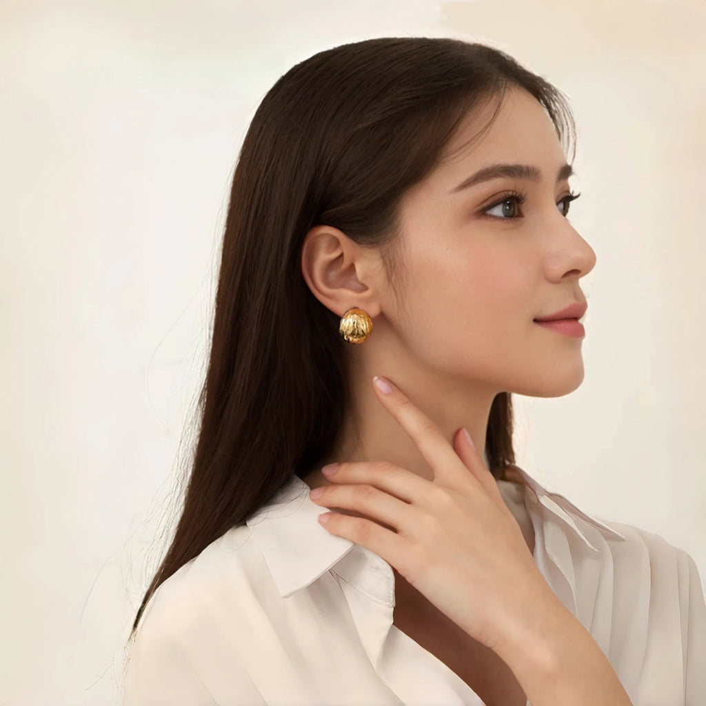 Hemispherical Geometric Earrings