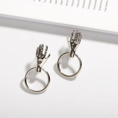 Small Hand Drop Earrings