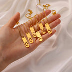 Hollow Initial Necklace