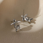 Crystal Turtle Stud Earrings