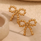 Beaded Bowknot Earrings