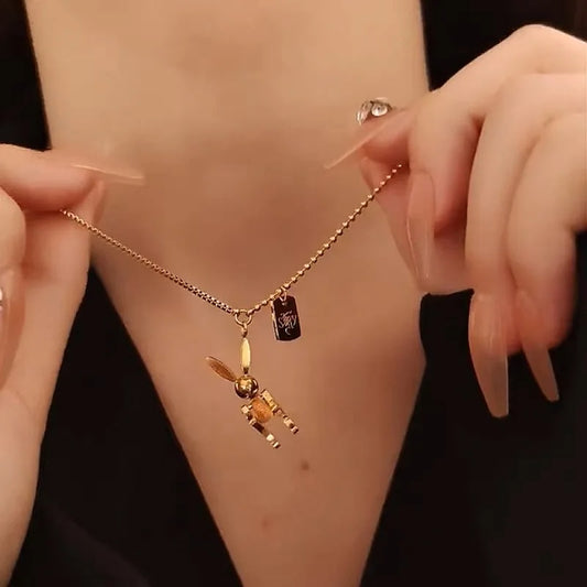 Block Rabbit Necklace