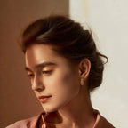 Trilayer J Shaped Earrings