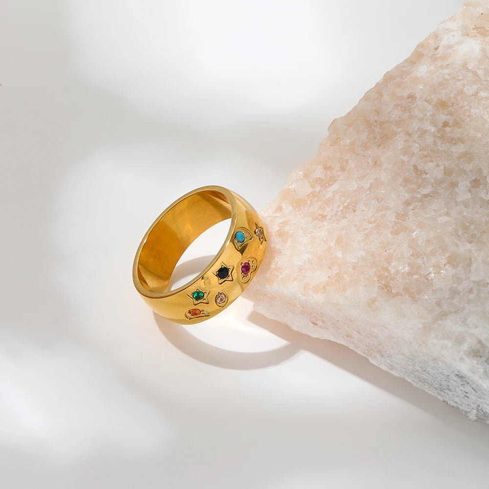 Celestial Harmony Gold Ring