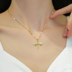 Stainless Steel Dragonfly Necklace