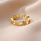 Hollow Hexagon Ring