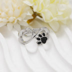 Infinity Dog Paw Heart Ring