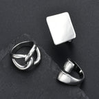 3 PCS Bold Statement Gold Ring Set