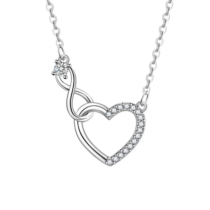 Interlocking Infinity Heart Necklace