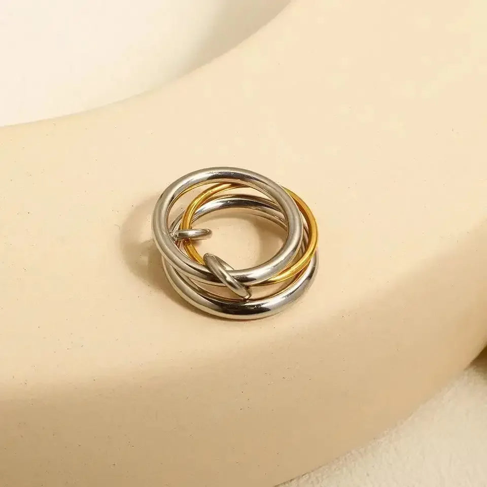 Dual Tone Stacked Ring