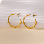 Bamboo Hoop Earrings