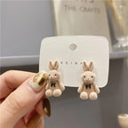 Plush Rabbit Stud Earrings