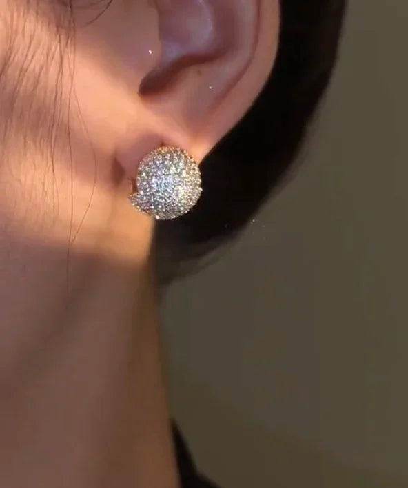 Round Zircon Earrings
